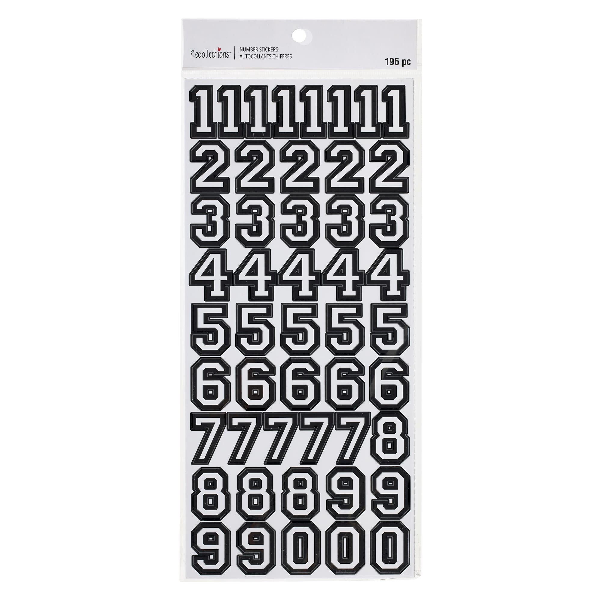 Black & White Letterman Number Stickers by Recollections™